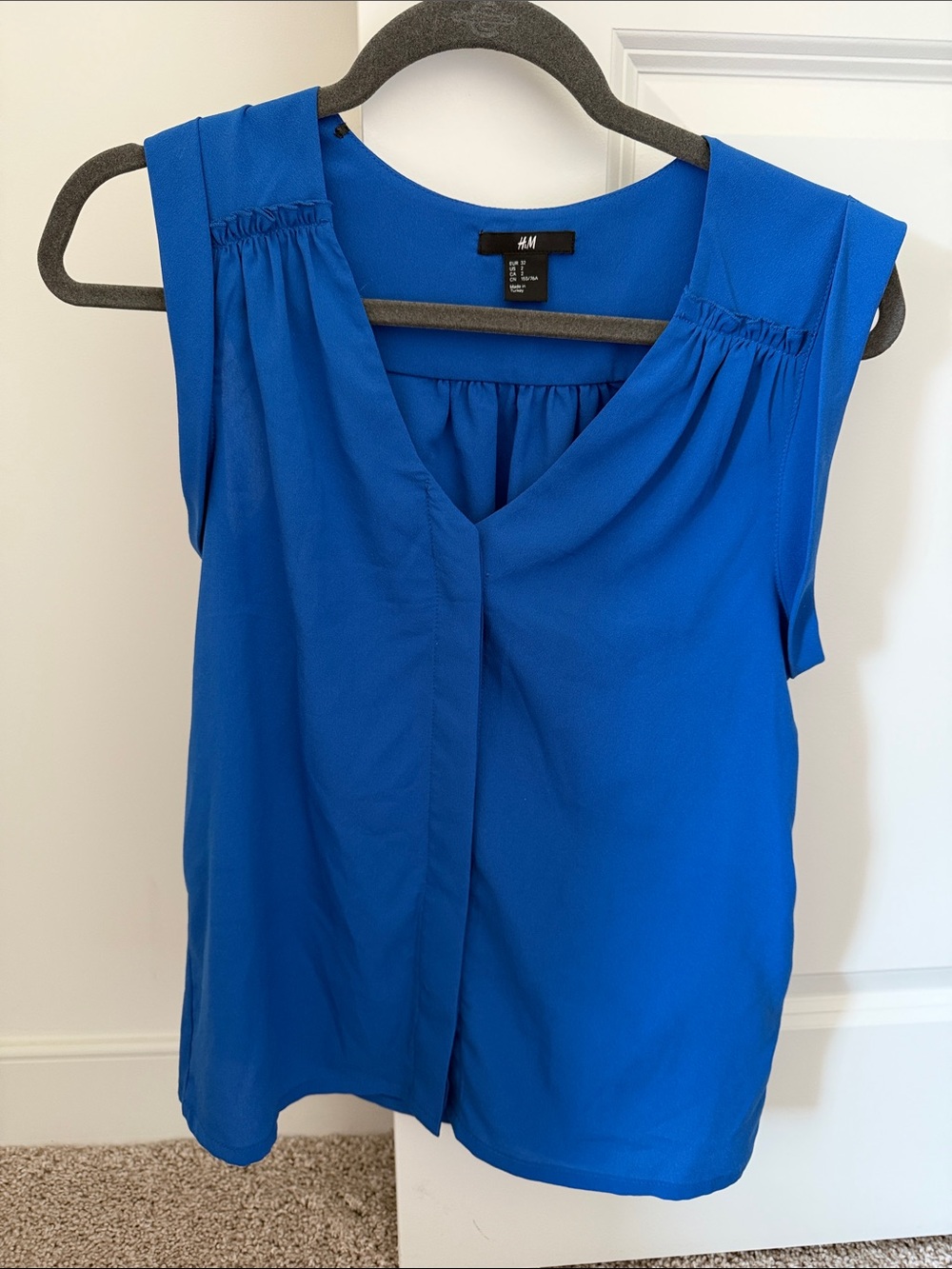 H&M Royal Blue Sleeveless V-Neck Camisole